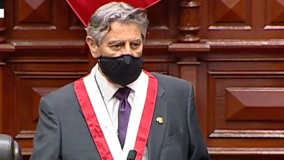 Francisco Sagasti, presidente de Perú, dio un mensaje en el Congreso