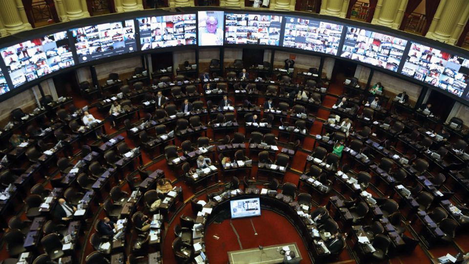 El hemiciclo de Diputados durante el debate del proyecto de Aporte Solidario.