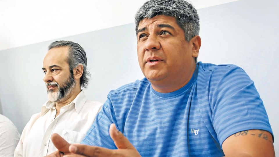Pablo Moyano marcha plaza de Mayo.