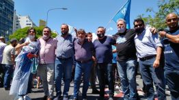 Protesta de empleados municipales bonaerenses