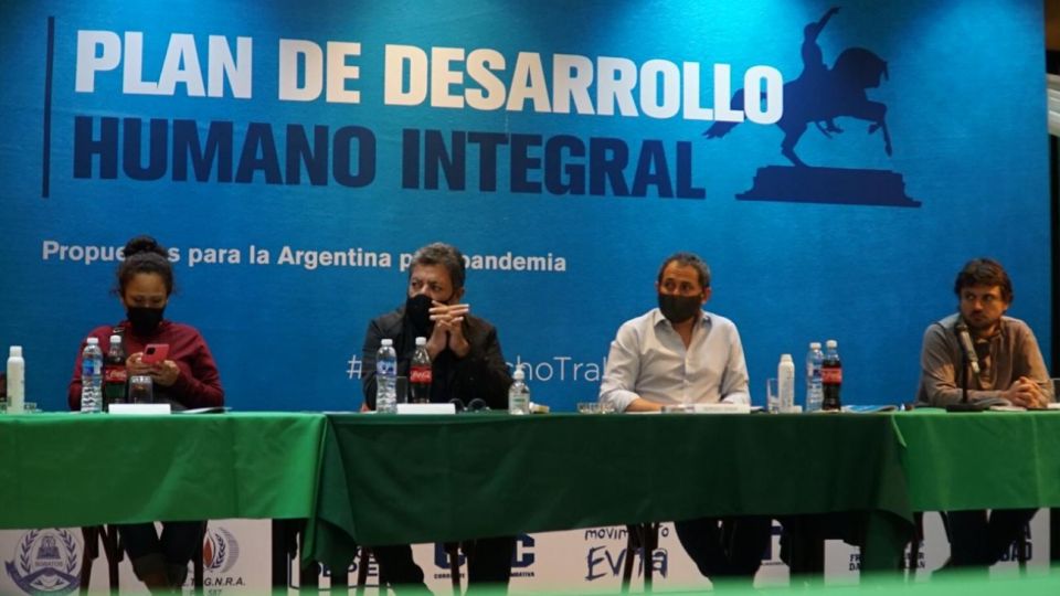 Grabois, organizaciones sociales, la CGT y otros gremios presentaron su plan contra la pobreza.