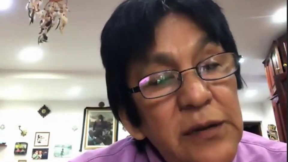 Milagro Sala, durante una charla virtual de Justicia Legítima