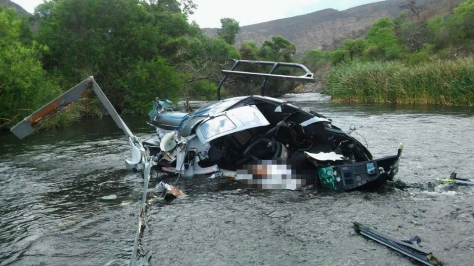 Helicóptero en el que viajaba Jorge Brito.