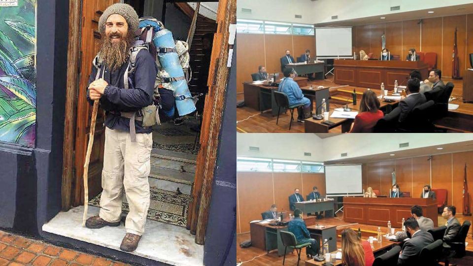 La causa. Froilán (arr.) y Juan Cuevas (ab.) declararon ayer en el juicio. Ambos están acusados por el homicidio del turista Mathieu Martin (izq.), ocurrido en Salta en 2018.