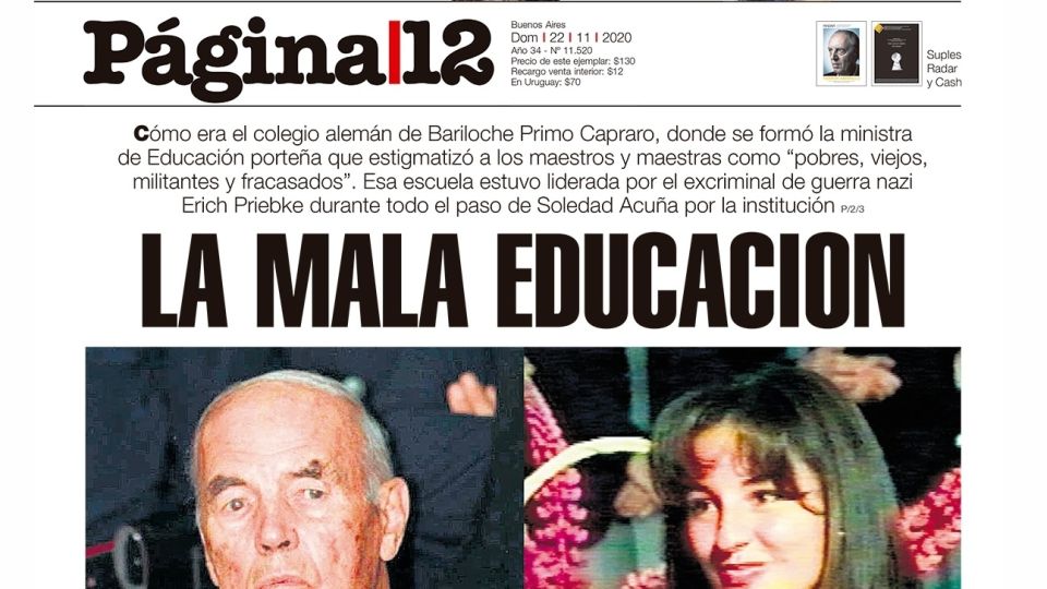 La tapa de Página 12 generó el rechazo de Juntos por el Cambio