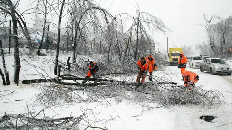 Ciclón y lluvia helada en Rusia 4