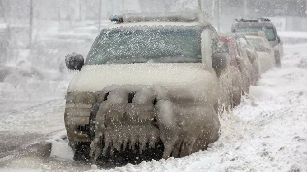 Ciclón y lluvia helada en Rusia 1