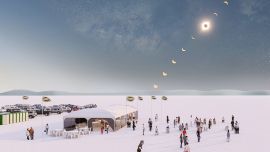 Eclipse en 4x4: un combo irresistible de Las Grutas para ver este fenómeno especial.