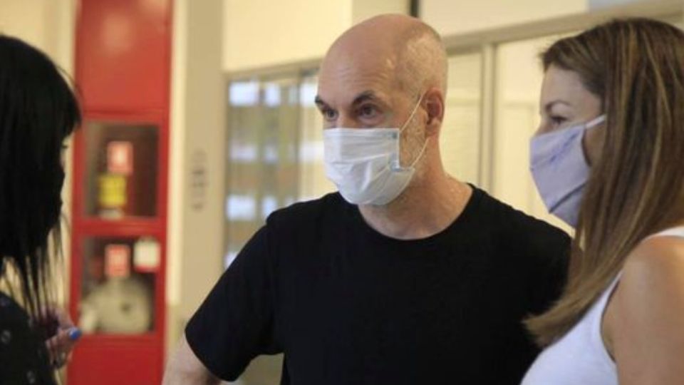 El jefe de Gobierno porteño, Horacio Rodríguez Larreta, junto a su ministra de Educación, Soledad Acuña.