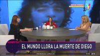Pampita despidió a Maradona