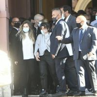 Maradona: despedida íntima en el cementerio