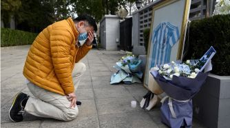 Despedida a Maradona en Beijing, China