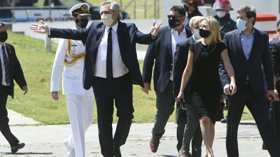 Alberto Fernández y Fabiola despidieron a Diego Maradona
