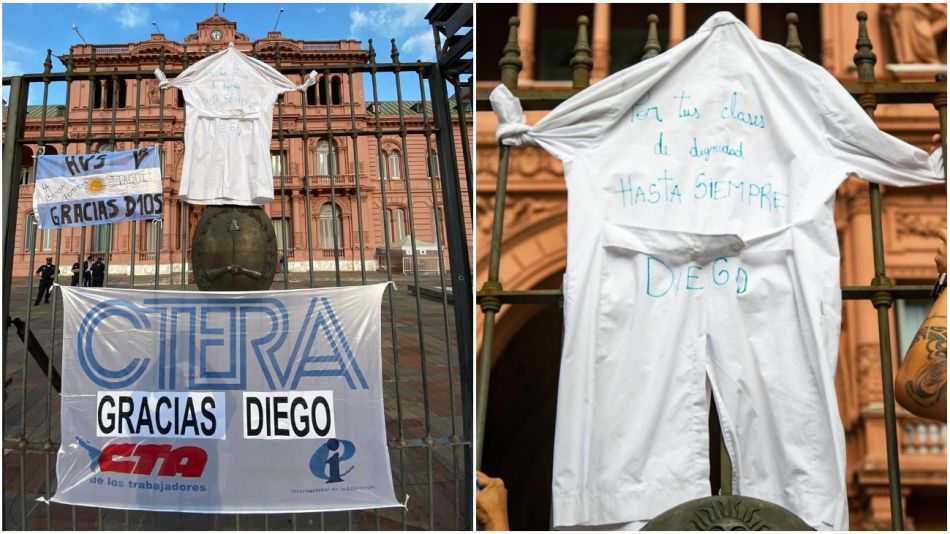 CTERA en la despedida a Maradona.