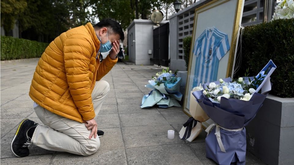 Despedida a Maradona en Beijing, China