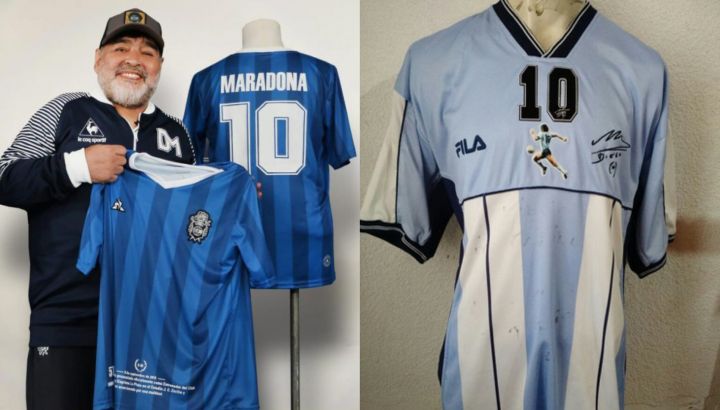Camisetas de Maradona firmadas