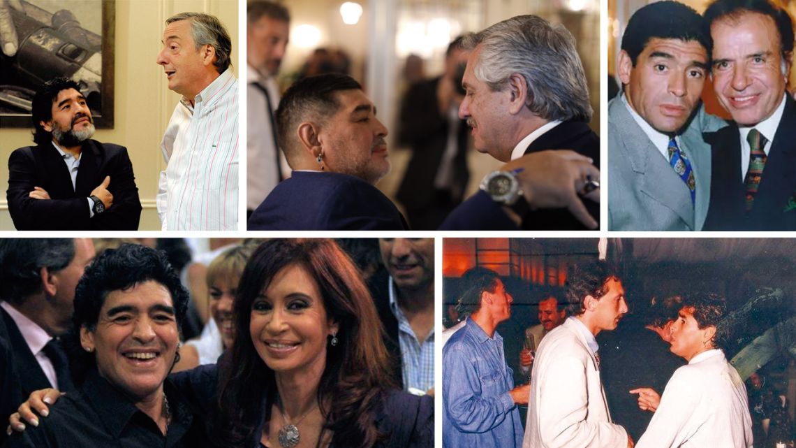 Maradona with Argentina’s political leaders.