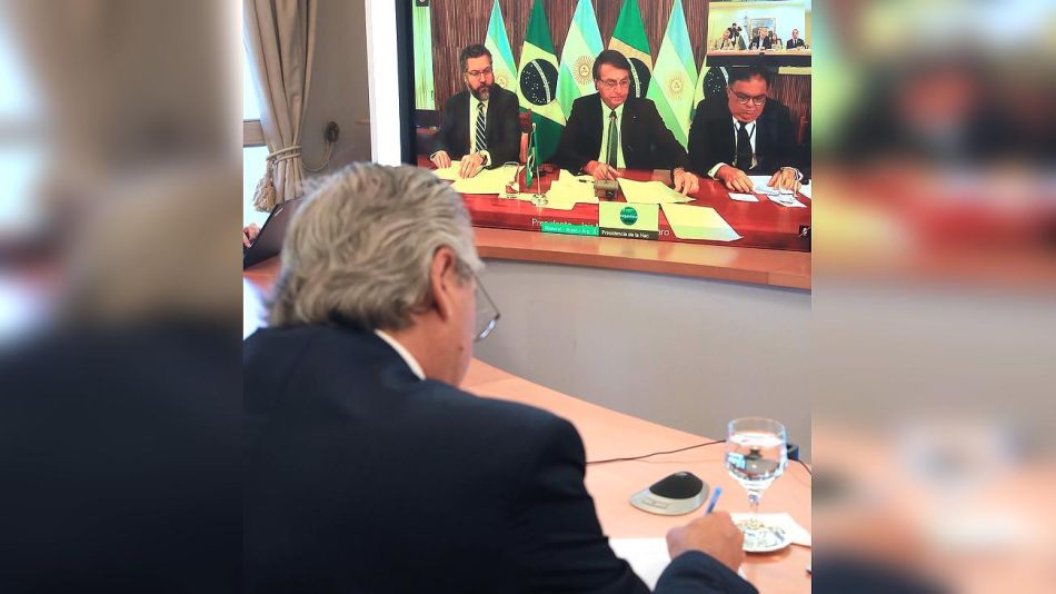 primer encuentro virtual de Fernández y Bolsonaro 20201130