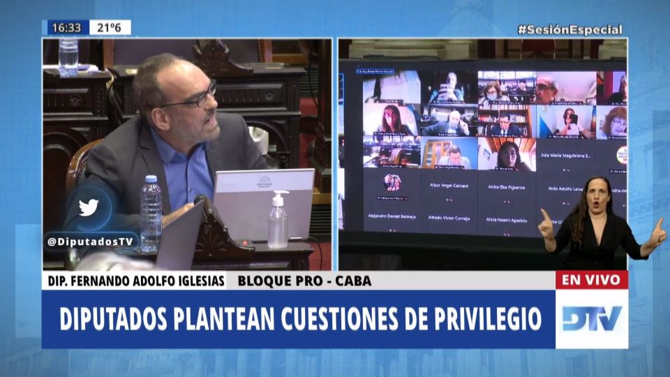 Iglesias criticó las sesiones mixtas y atacó a Sergio Massa