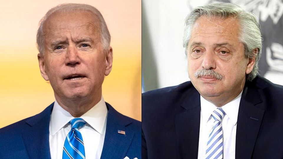 El presidente electo de Estados Unidos Joe Biden y Alberto Fernández presidente argentino