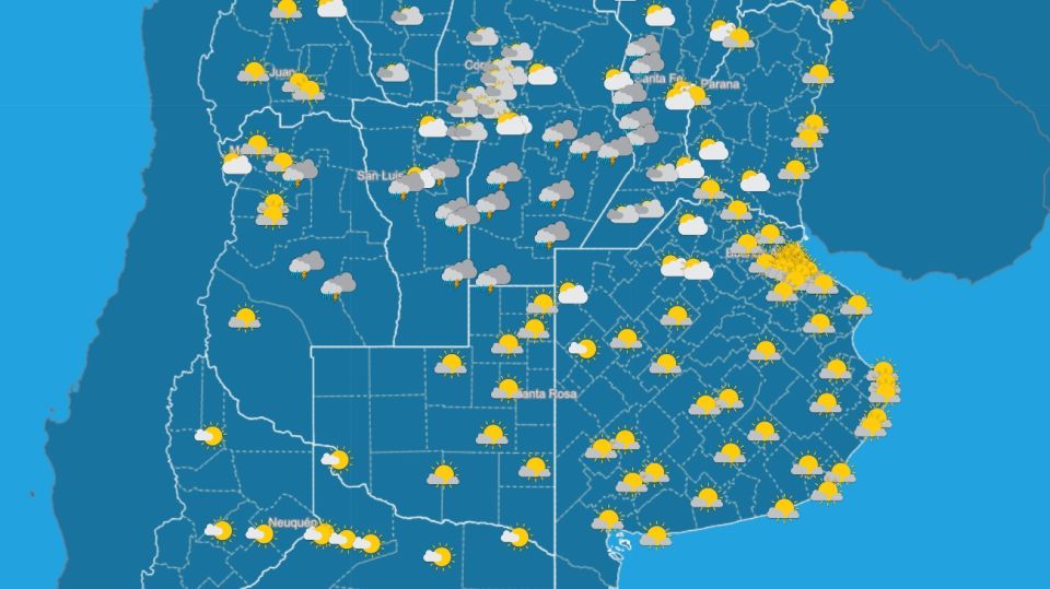 Pronóstico del tiempo 1 de diciembre 2020 Crédito: Servicio Meteorológico Nacional