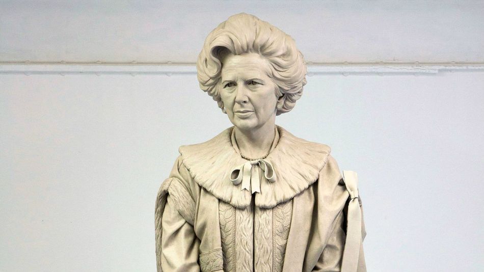 La estatua de Margaret Thatcher de la polémica.