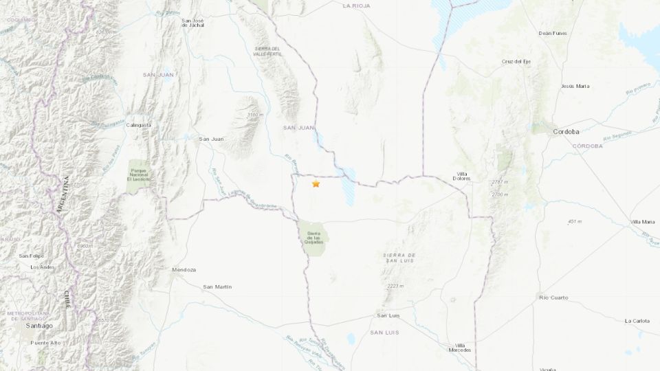 Un sismo 5.2 fue registrado en la provincia de San Luis