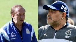 Diego Armando Maradona y Carlos Bilardo