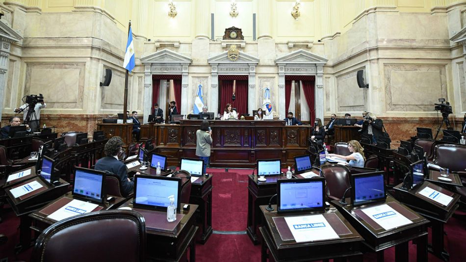Votación del impuesto solidario en el Senado.
