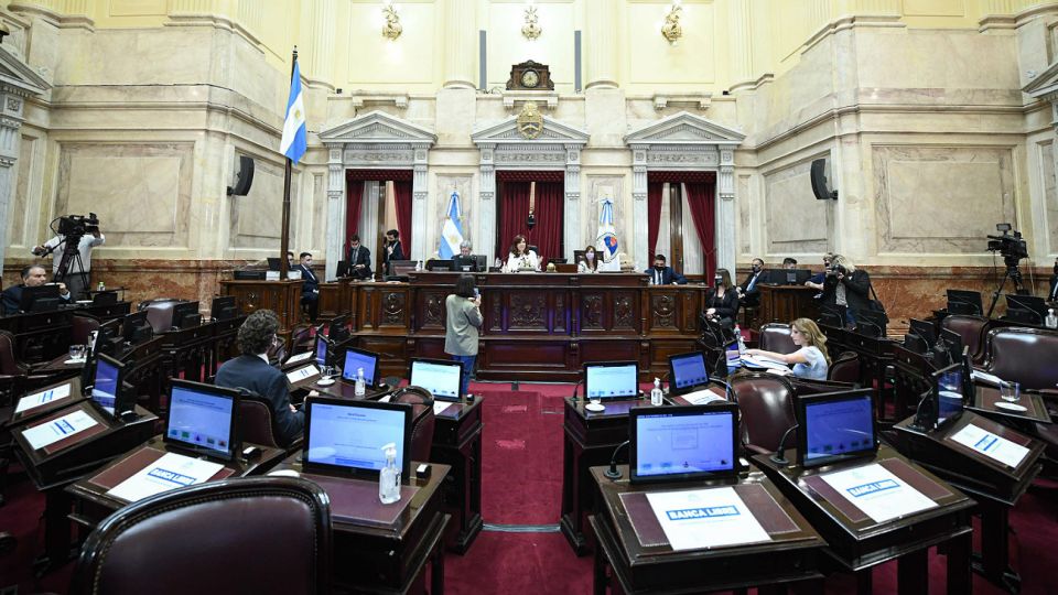 Votación del impuesto solidario en el Senado.