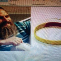 An image put together by investigators showing a photograph of Mathieu and an image of the wristband found at Cuevas' home.