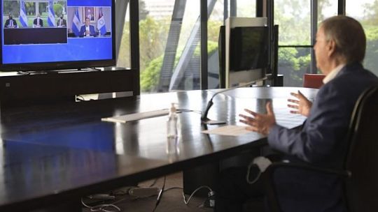 La pandemia alejó los “cara a cara” que mantenían el G6 y el mandatario, que se redujo a la frialdad del Zoom