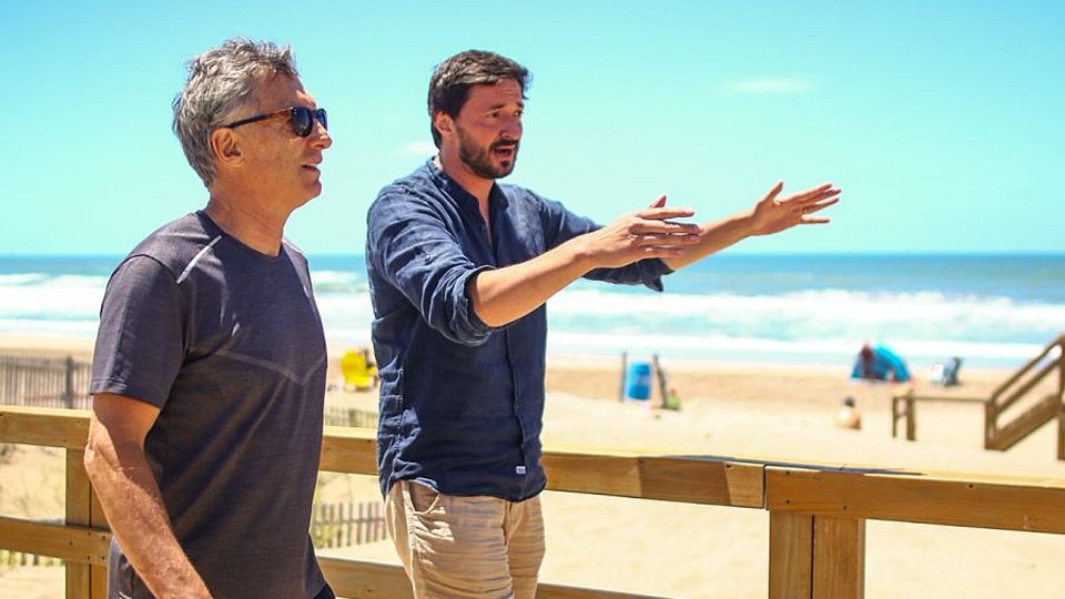 Mauricio Macri y Martín Yeza, intendente de Pinamar