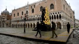 Las fuertes lluvias que azotan Italia han inundado parcialmente Venecia
