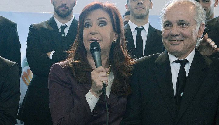 Alejandro Sabella y Cristina Fernández juntos.