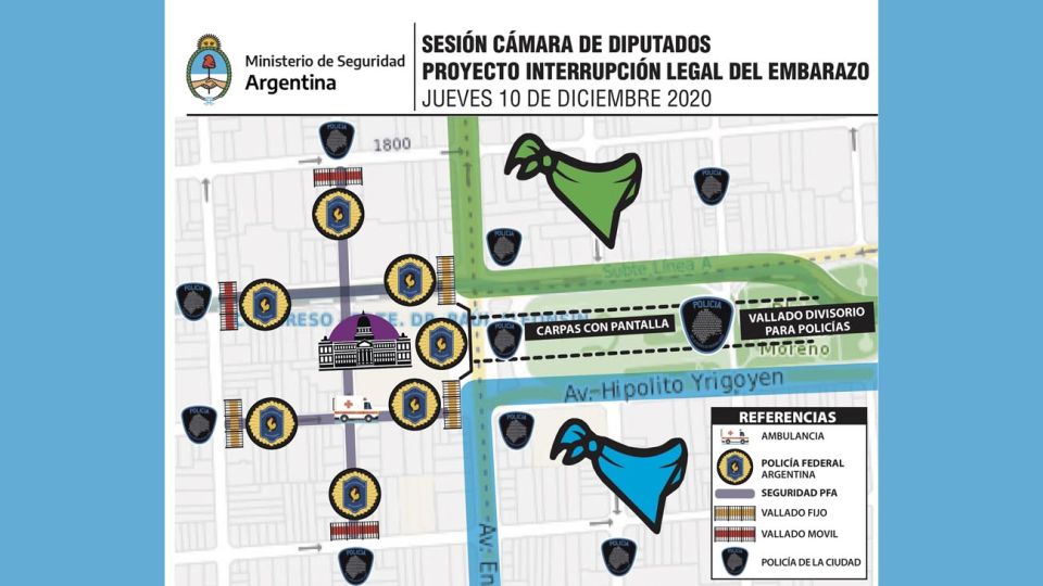 Plano circulación zona Congreso Nacional