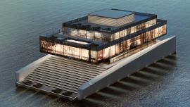 La embarcación parte de un diseño de casco rectangular, algo pocas veces visto en el rubro.