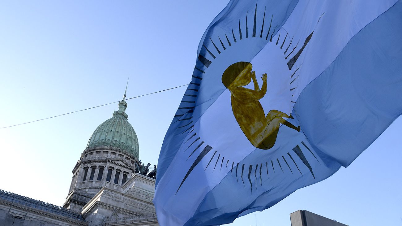 Imágenes en el contexto de la votación por el aborto en Diputados.