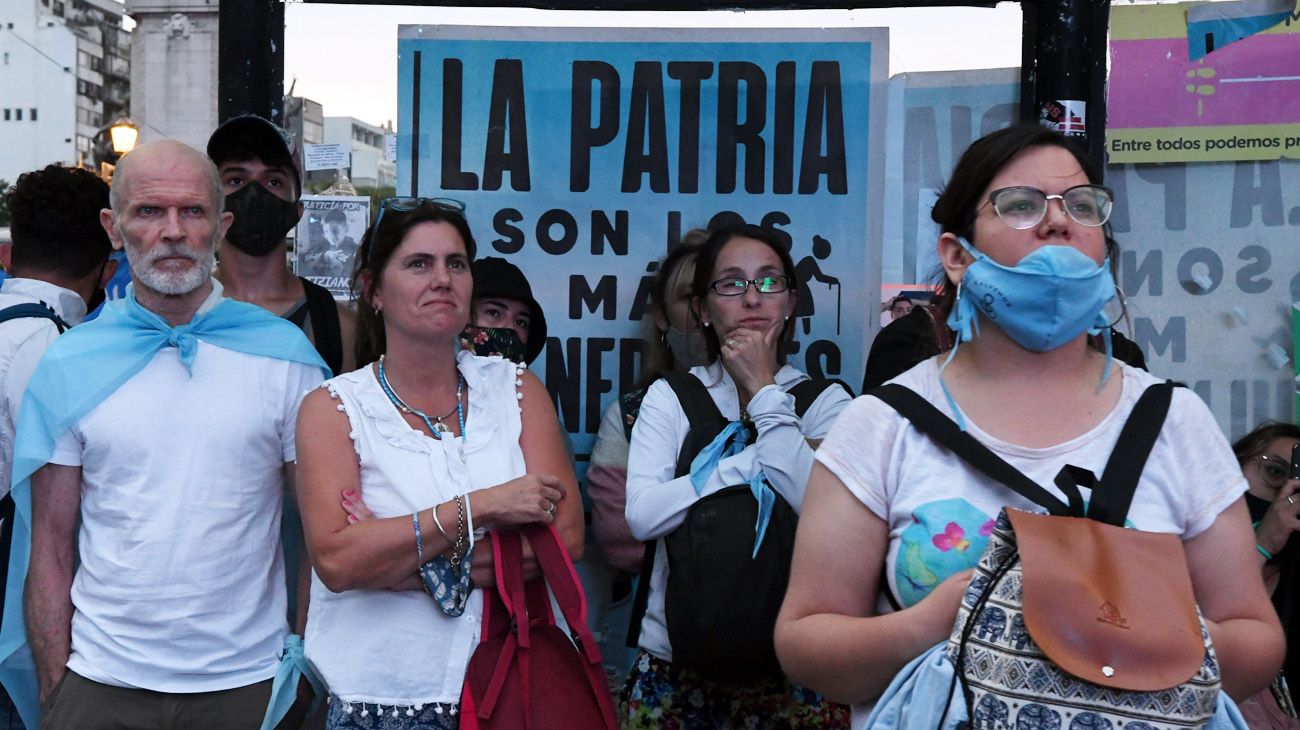 Imágenes en el contexto de la votación por el aborto en Diputados.