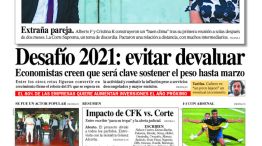 La tapa del Diario PERFIL de este domingo 13 de diciembre de 2020