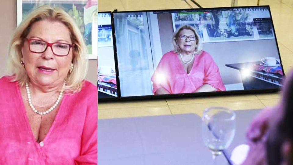 Dura. Carrió reapareció en un video de diez minutos para prevenir la descomposición de la alianza.