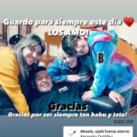 Gianinna Maradona compartió la última foto de Claudia Villafañe y Diego juntos
