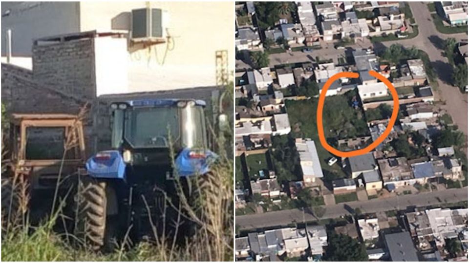 Los tractores estaban en el casco urbano de Frontera.