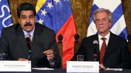 Nicolás Maduro y Tabaré Vázquez en UNASUR