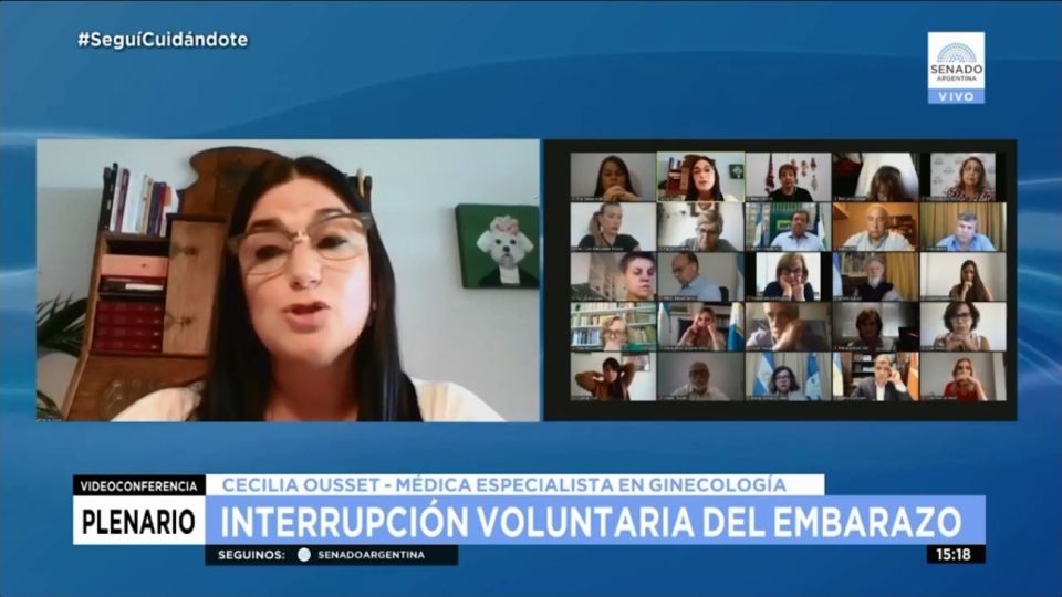 La médica tucumana Cecilia Ousset leyó ante los senadores una carta de una nena violada y obligada a parir.