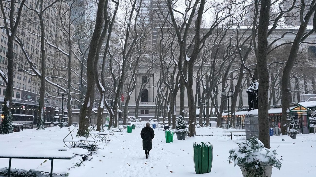 Nueva York tuvo esta semana su primera gran nevada de 2020.