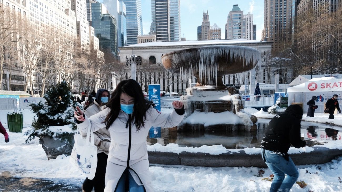 Nueva York tuvo esta semana su primera gran nevada de 2020.