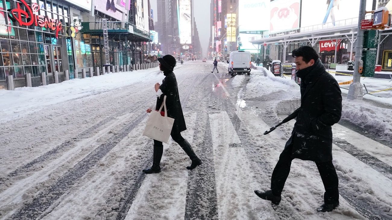 Nueva York tuvo esta semana su primera gran nevada de 2020.