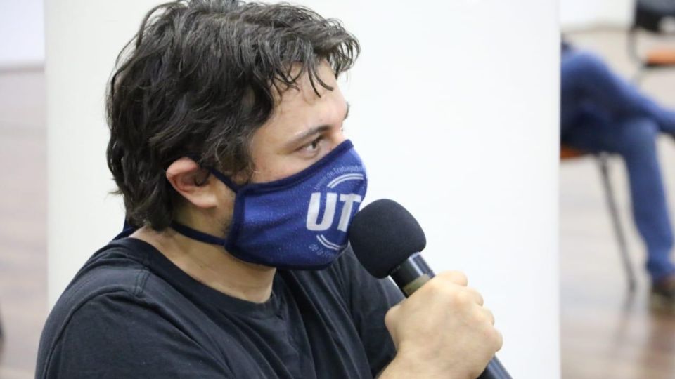 Juan Grabois, en la reunión con Barbieri