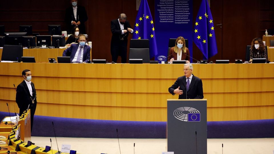 EU Chief Negotiator Michel Barnier Addresses Parliament Brexit Plenary